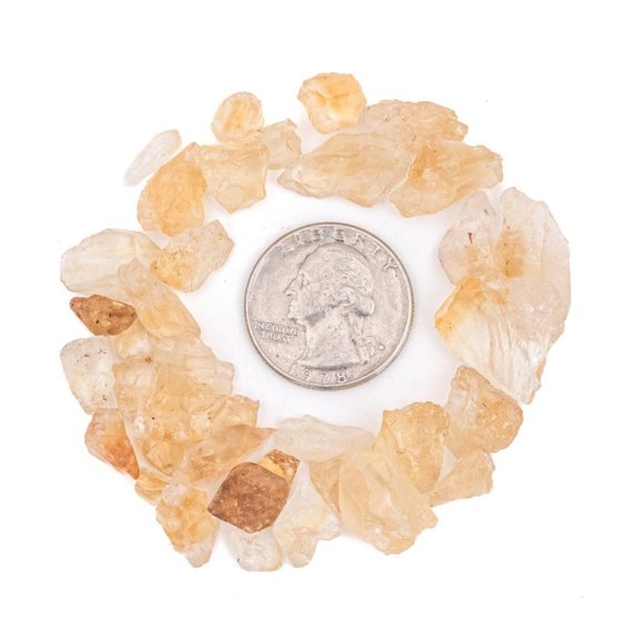 10g Raw Crushed Citrine Crystal Pieces Golden Yellow Gemstones Rough Gem Rock - Picture 3 of 5